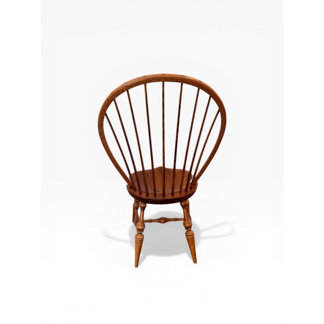 Wood Late 20th Century Set of 3 d.r. Dimes Windsor Dining Chairs, Handcrafted Solid Wood For Sale - Image 7 of 12