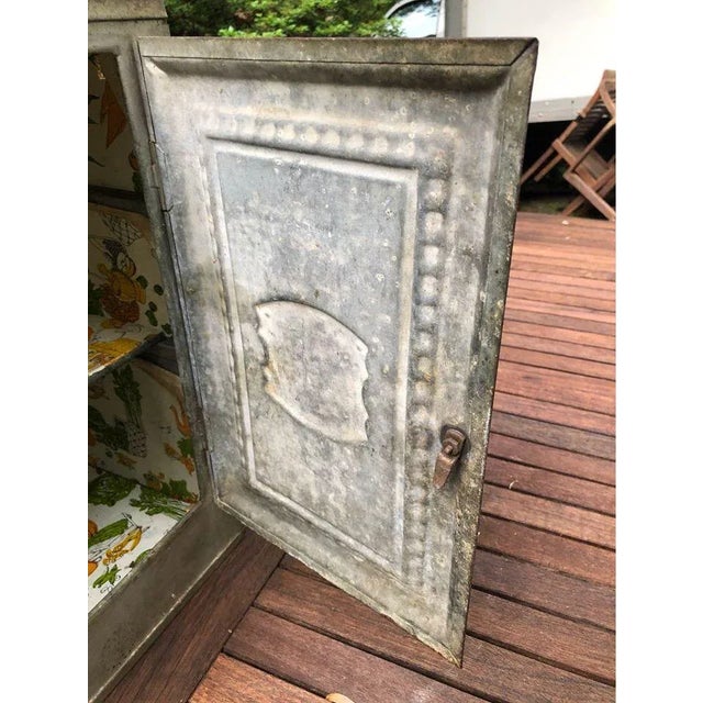 Metal 1930s Country Tin Bread & Cake Cabinet For Sale - Image 7 of 12