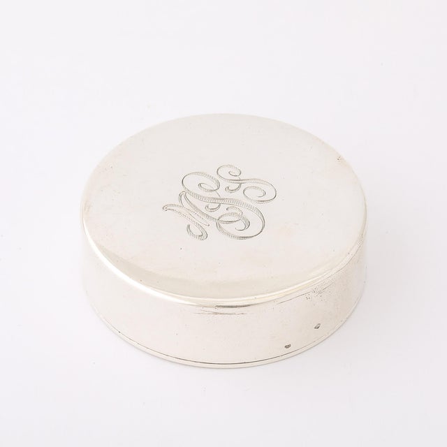 Art Deco Minimal Sterling Silver Pill Box For Sale - Image 13 of 14