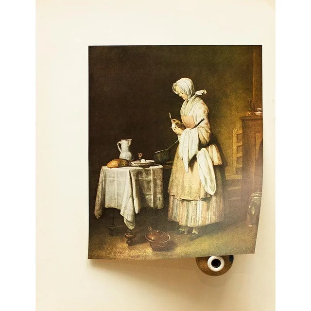 1956 After Chardin "The Attentive Nurse", Vintage Full-Color Print For Sale - Image 4 of 7