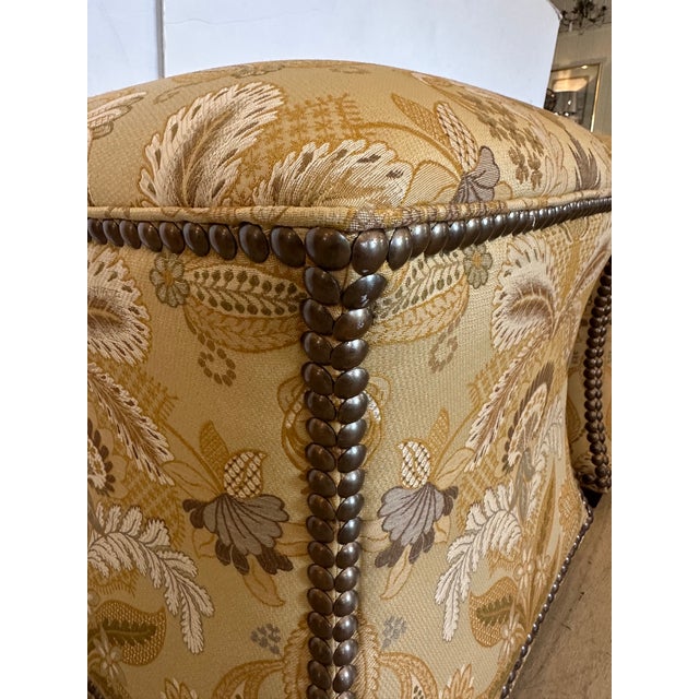 Lexington Upholstered Stools/Ottomans With Nailheads -a Pair For Sale - Image 11 of 13