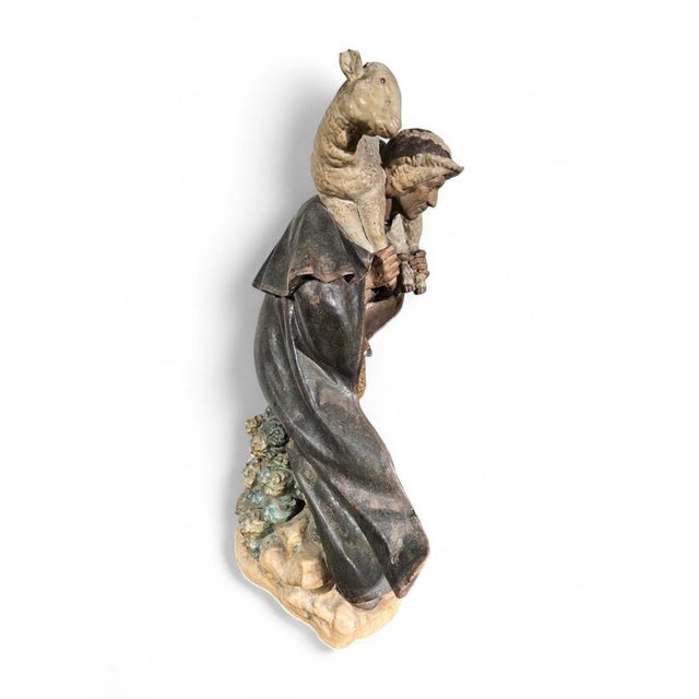 Ceramic Large Sculpture of a Shepherd, 1950 For Sale - Image 7 of 15