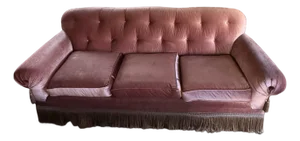 Custom French Import Velvet Silk Rose Designer Hollywood Regency Sofa