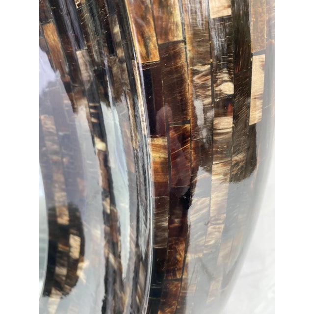 1990s Large Columbian Horn & Bone Wall Mirror For Sale - Image 5 of 12