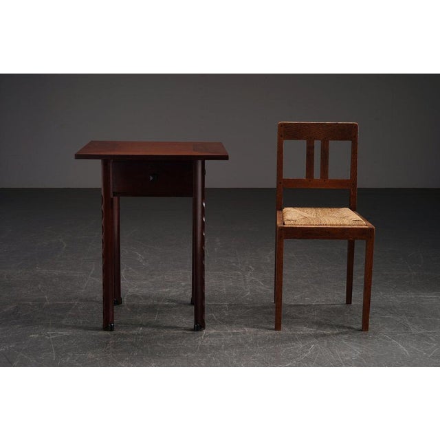 Amsterdamse School Side Table from C. H. Eckhart For Sale - Image 3 of 16