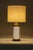 Italian Pollux Table Lamp in Burnished Metal For Sale - Image 4 of 6