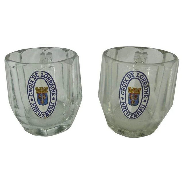 Enameled Beer Mugs, Pair For Sale - Image 6 of 6