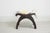Spanish Revival Wooden and Woven Leather Ottoman, 1940s For Sale - Image 3 of 11