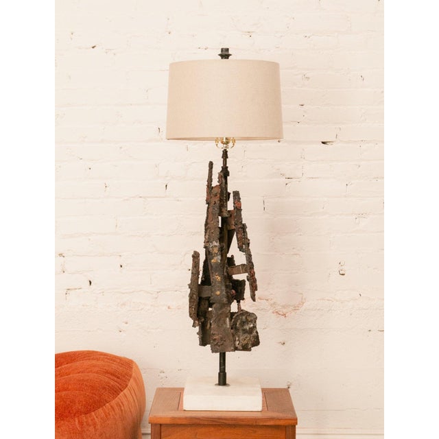 Unique Vintage Brutalist Table Lamp For Sale - Image 11 of 12
