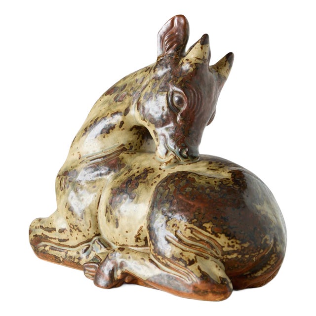 Ceramic Fawn by Knud Kyhn For Sale