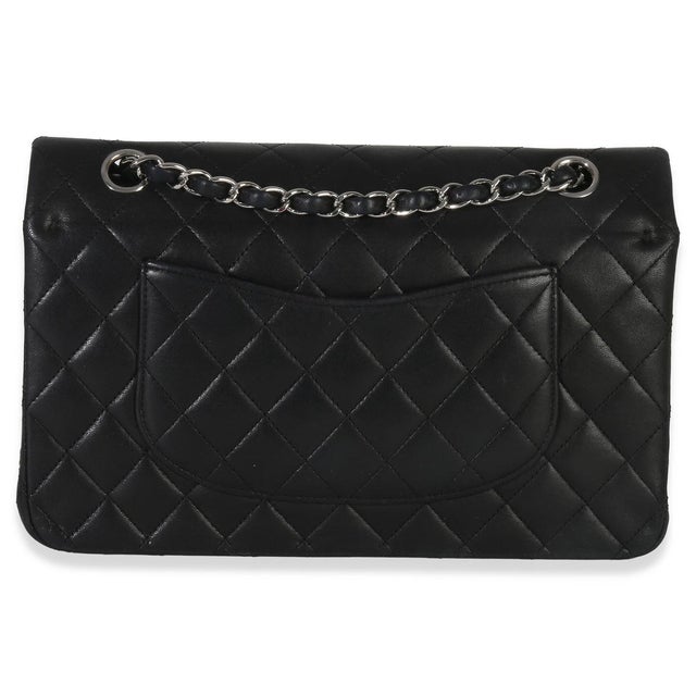 Chanel Black Quilted Lambskin Medium Classic Double Flap Bag For Sale - Image 4 of 9