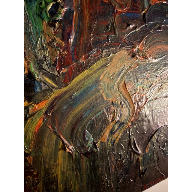 Original Vibrant Abstract Landscape Painting "Mounds, Ireland" by N Thabit For Sale - Image 4 of 8