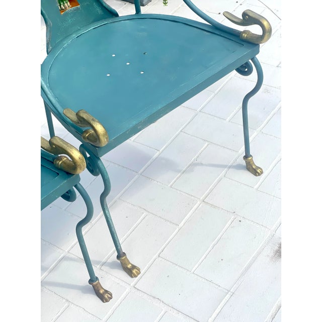 Maison Jansen Gondole Chairs & Table Set, Early 20Th. C For Sale - Image 14 of 18