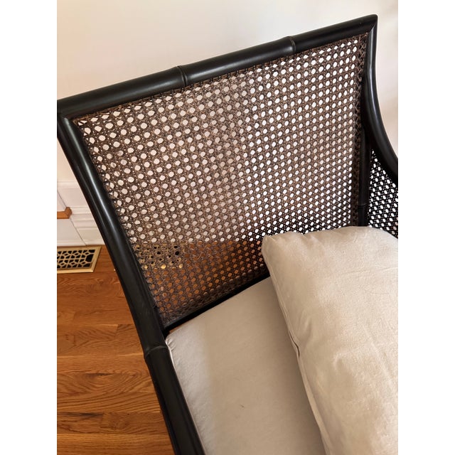 1990s Pair of Cane Accent Chairs For Sale In New York - Image 6 of 7