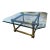 Vintage Mid Century Brass and Glass Coffee Table Attributed to Mastercraft Unmarked For Sale