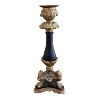 Neoclassical Grand Tour Lion-Paw Taper Candlestick For Sale