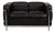 LC2 Sofa in Leather and Chrome by Le Corbusier for Cassina For Sale