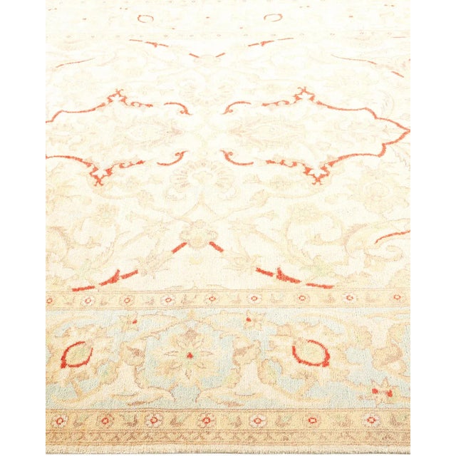 Solo Rugs Vintage Traditional Hand Knotted Wool Area Rug, Ivory - 6'0" X 9'3" For Sale - Image 4 of 9