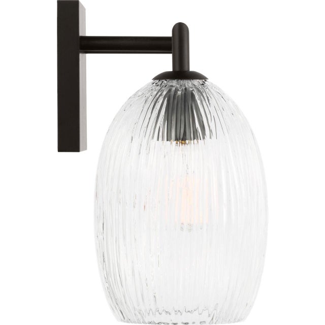 2020s Hable by Visual Comfort Studio Serafina 3-Light Vanity Sconce in Aged Iron Black Finish For Sale - Image 5 of 5