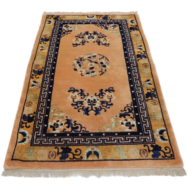 Chinoiserie Antique Chinese Peking Rug - 03'00 X 05'01 For Sale - Image 3 of 9