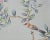 Celadon Hand Painted Chinoiserie Wallpaper Mural With Floral Branches, Birds and Botanical Garden Scene For Sale - Image 8 of 11