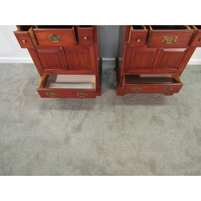 Henkel Harris Solid Cherry Pair of Nightstands For Sale - Image 10 of 15