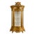 Large French Baroque Style Gold Leaf Display Cabinet – Ornate Glass Vitrine With Tufted Velvet Interior For Sale