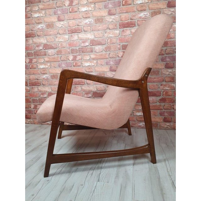 Vintage Armchair by Barbara Fenrych-Węcławska, 1950s For Sale - Image 5 of 11