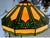 Beige Antique Arts & Crafts j.a. Whaley & Co. Rare Mixed Slag & Stained Glass 12-Sided Swag Pendant Chandelier Lamp For Sale - Image 8 of 12