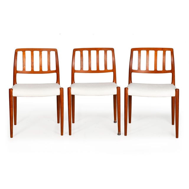 Mid-Century Modern Set of 6 Danish Mid Century Modern Teak Model 83 Niels Moller Dining Chairs For Sale - Image 3 of 18