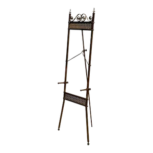 French Neoclassical, Antique Standing Easel, Bronze, France, 1940s