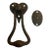 Antique Cast Iron Heart Door Knocker For Sale