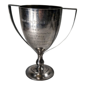 1920's Sterling Silver New York State Fair Trophy for Horse Riding State Troopers