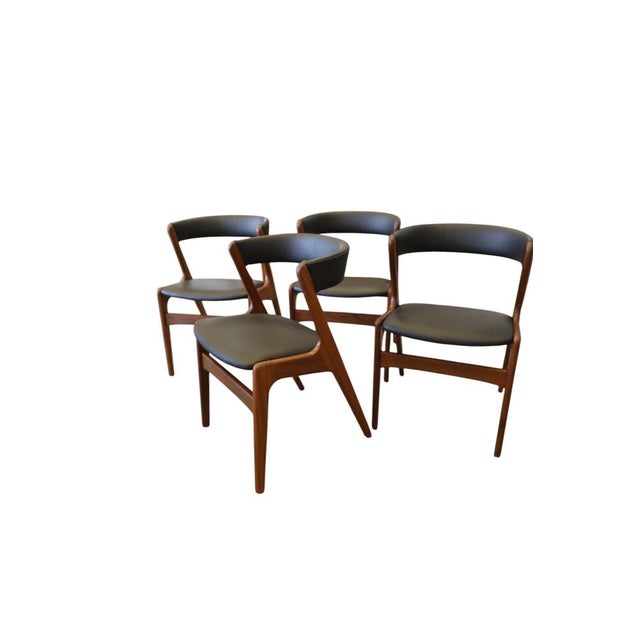 Black Danish Fire Chair in Teak and Black Leather by Kai Kristiansen, 1960s For Sale - Image 8 of 18