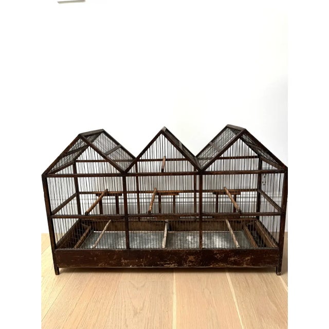 Folk Art Large Antique 19th Century Architectural Model Primitive American Folk Art Birdcage For Sale - Image 3 of 12