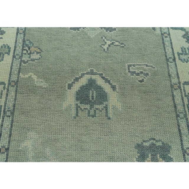 Turkish Turkish Oushak Rug 3' x 10'2" #19086 For Sale - Image 3 of 8
