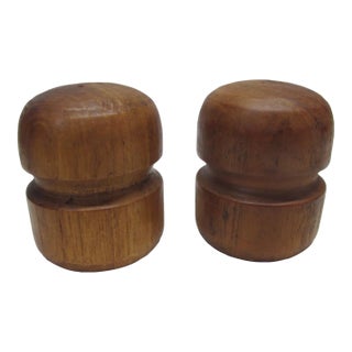 Mid 20th Century Danish Modern Teak Salt and Pepper Shakers- a Pair For Sale