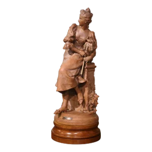 19th Century French Terracotta Sculpture “Le Biniou” by Georges Coudray