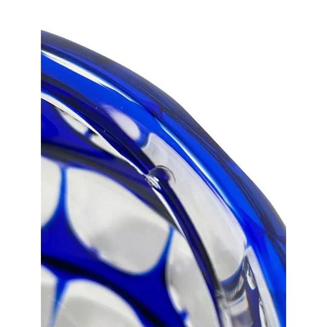 1920s German Blue Bohemian Crystal Bowl with Silver Lid by Hermann Behrnd, Dresden For Sale - Image 5 of 7