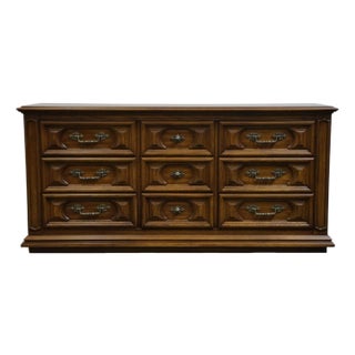 1970s Thomasville Furniture Segovia Collection Spanish Mediterranean 66" Triple Dresser For Sale