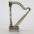 Vintage Italian Handmade Silver and Nylon Harp Miniature, 1970s For Sale - Image 10 of 10