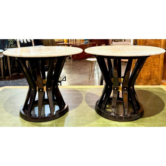 Pair of Edward Wormley Design "Sheaf of Wheat" Side Tables For Sale - Image 4 of 6