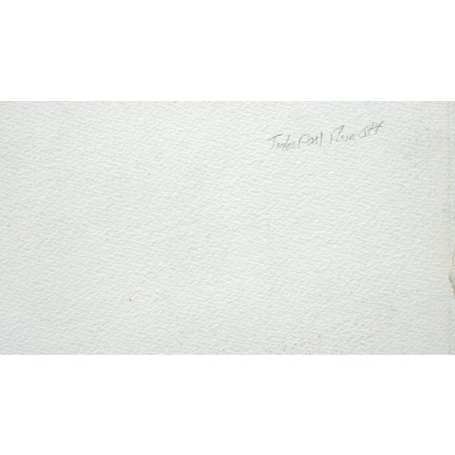 1960s 1960s "Tide Pool Runoff" Seascape Drawing by Joseph Yeager For Sale - Image 5 of 5