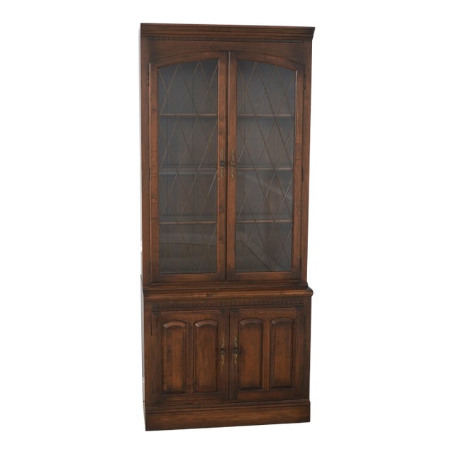 Ethan Allen Maple 2 Door China Cabinet For Sale