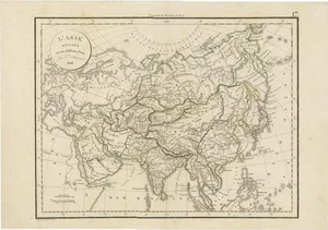 Antique Map of Asia by Delamarche, 1826