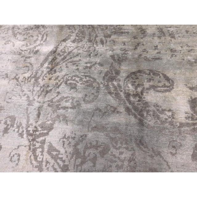 Modern Hand Knotted Bamboo Silk Rug. 7'10"x 9'10" For Sale - Image 13 of 18