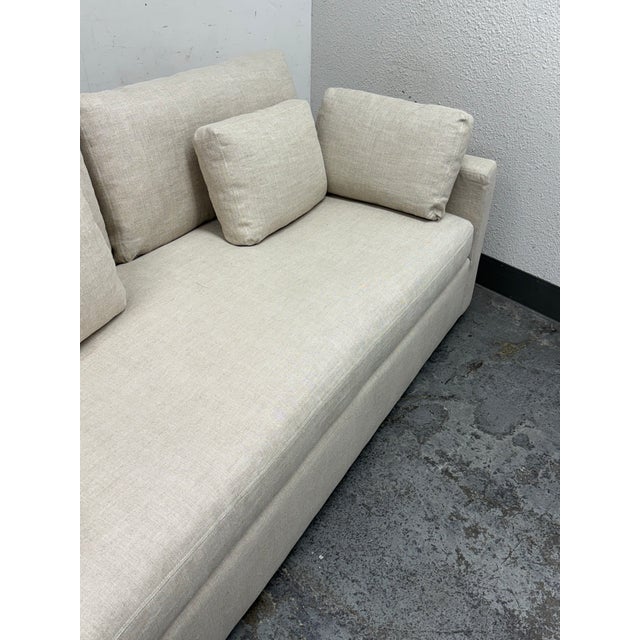 Restoration Hardware Restoration Hardware Belgian Track Arm Bench Seat Sofa For Sale - Image 4 of 12