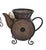 Mid-Century Modern Vintage World Market Handmade Wicker & Metal Teapot Basket NWT 2000-2015 Era For Sale - Image 3 of 6