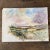 Beautifully done watercolor by British listed artist Bernard Harper Wiles of a British landscape with rolling hills with...