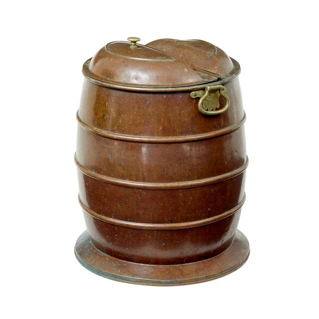 19th Century Swedish Copper and Brass Water Barrel, 1880s For Sale - Image 9 of 9